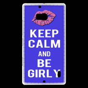 Coque Nokia Lumia 930 Keep Calm Girly Bleu