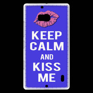 Coque Nokia Lumia 930 Keep Calm Kiss me Bleu