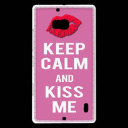 Coque Nokia Lumia 930 Keep Calm Kiss me Rose