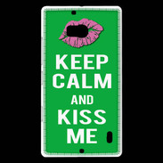Coque Nokia Lumia 930 Keep Calm Kiss me Vert
