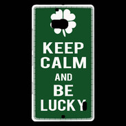 Coque Nokia Lumia 930 Keep Calm Be lucky Vert
