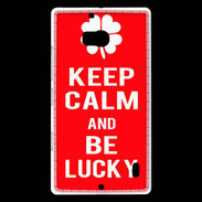 Coque Nokia Lumia 930 Keep Calm Be Lucky Rouge