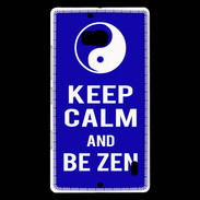 Coque Nokia Lumia 930 Keep Calm Be Zen Bleu
