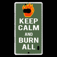 Coque Nokia Lumia 930 Keep Calm Burn Kaki