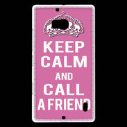 Coque Nokia Lumia 930 Keep Calm Call Rose