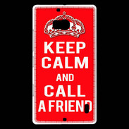 Coque Nokia Lumia 930 Keep Calm Call friend Rouge