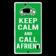 Coque Nokia Lumia 930 Keep Calm Call friend Vert