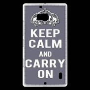Coque Nokia Lumia 930 Keep Calm Carry on Gris