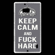 Coque Nokia Lumia 930 Keep calm Fuck hard Gris