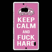 Coque Nokia Lumia 930 Keep Calm Fuck hard Rose