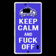 Coque Nokia Lumia 930 Keep Calm Fuck off bleu