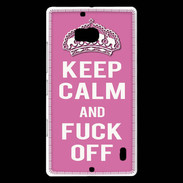 Coque Nokia Lumia 930 Keep Calm Fuck Off Rose