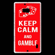 Coque Nokia Lumia 930 Keep Calm Gamble Rouge