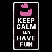 Coque Nokia Lumia 930 Keep Calm Have fun Noir