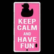 Coque Nokia Lumia 930 Keep Calm Have fun Rose