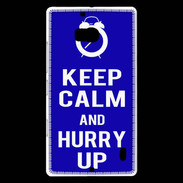 Coque Nokia Lumia 930 Keep Calm Hurry up Bleu