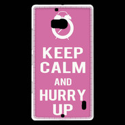 Coque Nokia Lumia 930 Keep Calm Hurry up Rose