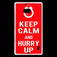 Coque Nokia Lumia 930 Keep Calm Hurry up Rouge