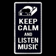 Coque Nokia Lumia 930 Keep Calm Listen music Noir