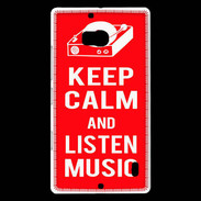 Coque Nokia Lumia 930 Keep Calm Listen music Rouge