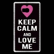 Coque Nokia Lumia 930 Keep Calm Love Noir