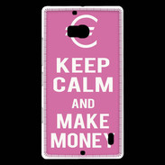 Coque Nokia Lumia 930 Keep Calm Make money Rose