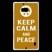 Coque Nokia Lumia 930 Keep Calm Peace Orange