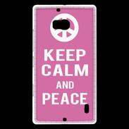 Coque Nokia Lumia 930 Keep Calm Peace Rose