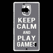 Coque Nokia Lumia 930 Keep Calm Play games Gris