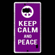 Coque Nokia Lumia 930 Keep Calm Peace Violet