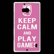 Coque Nokia Lumia 930 Keep Calm Play games Rose