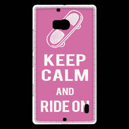 Coque Nokia Lumia 930 Keep Calm Ride on Rose