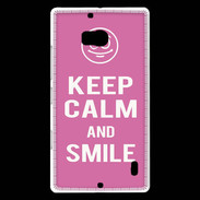 Coque Nokia Lumia 930 Keep Calm Smile Rose
