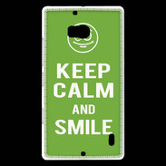 Coque Nokia Lumia 930 Keep Calm Smile Vert