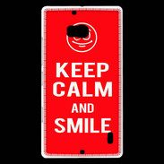 Coque Nokia Lumia 930 Keep Calm Smile Rouge