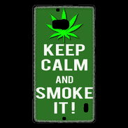 Coque Nokia Lumia 930 Keep Calm Smoke it Kaki