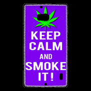 Coque Nokia Lumia 930 Keep Calm Smoke it Violet