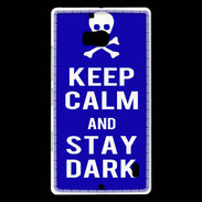 Coque Nokia Lumia 930 Keep Calm Stay dark Bleu