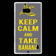 Coque Nokia Lumia 930 Keep Calm Take Banana Gris