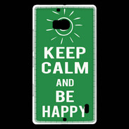 Coque Nokia Lumia 930 Keep Calm Be Happy Vert