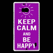 Coque Nokia Lumia 930 Keep Calm Be Happy Violet