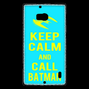 Coque Nokia Lumia 930 Keep Calm Batman Cyan