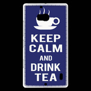 Coque Nokia Lumia 930 Keep Calm Drink Tea Bleu