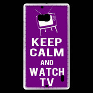Coque Nokia Lumia 930 Keep Calm Watch TV Violet
