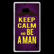 Coque Nokia Lumia 930 Keep Calm Be a Man Violet