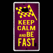 Coque Nokia Lumia 930 Keep Calm and Be Fast Rose