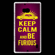 Coque Nokia Lumia 930 Keep Calm and Be Furious Rose
