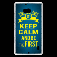 Coque Nokia Lumia 930 Keep Calm and Be the First Bleu