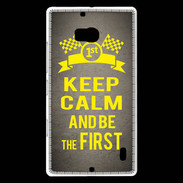 Coque Nokia Lumia 930 Keep Calm and Be the First Gris