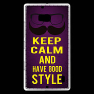 Coque Nokia Lumia 930 Keep Calm and Have a good Style Violet